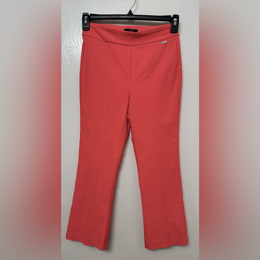 Tahari Women’s Vibrant Coral Stretch Pants